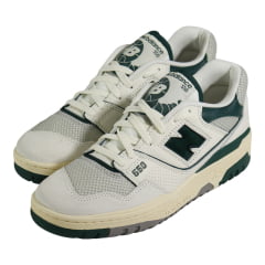 TENIS NEW BALANCE 550 BEGE CLARO/VERDE