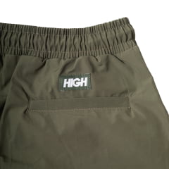 BERMUDA HIGH SWIM SHORTS LOGO GREEN