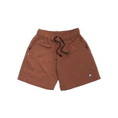 BERMUDA HIGH SHORTS LOGO LINE BROWN