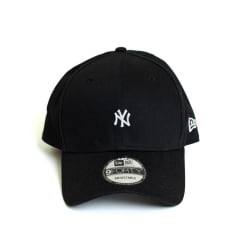 Boné New Era 940 SN Mini Logo NY Yankees MLB Aba Curva Preto Snapback