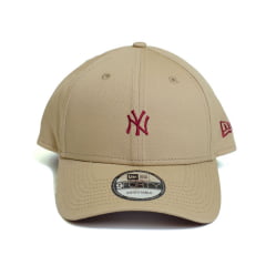 Boné New Era 940 Sn Veranito Mini Logo NY Yankees MLB Aba Curva Khaki Snapback