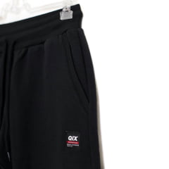 Calça Qix Mini Logo Moletom Preta