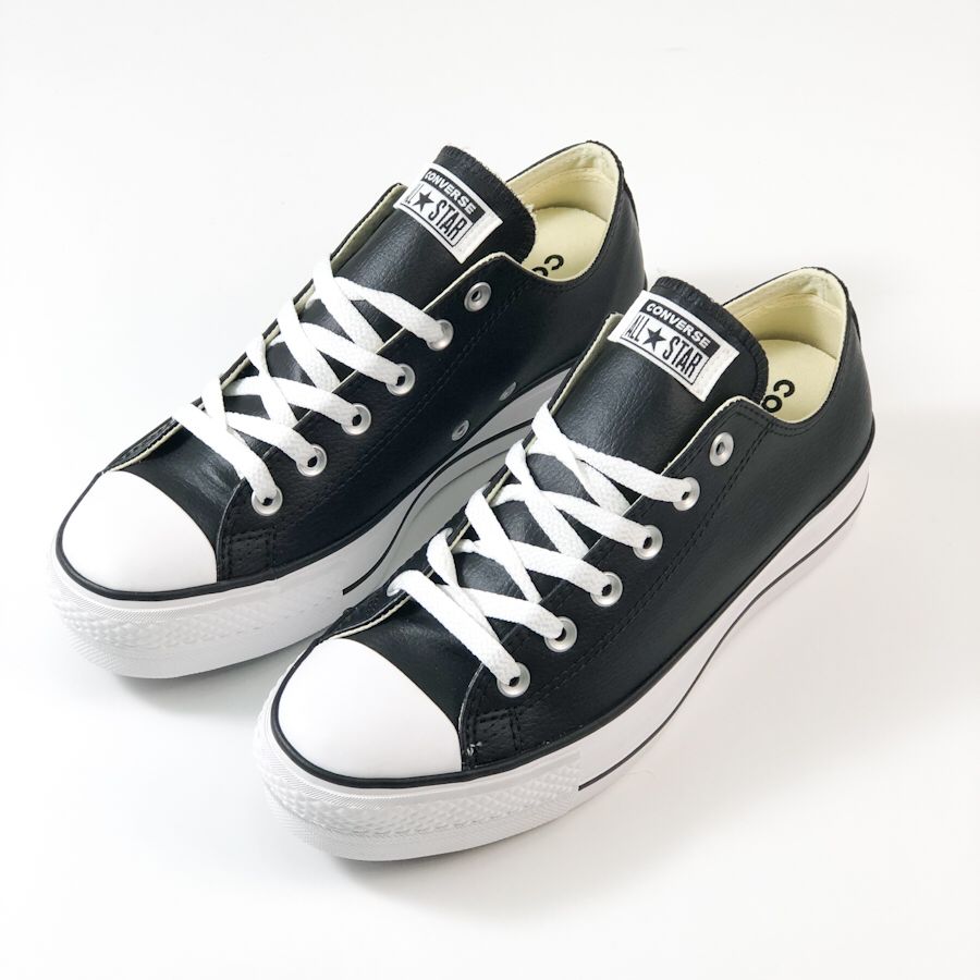 TENIS CONVERSE ALL STAR LIFT PLATAFORMA COURO PRETO