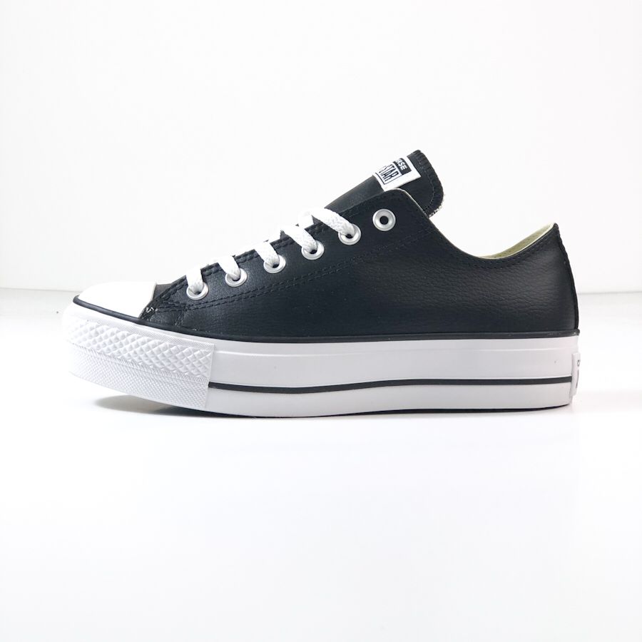 TENIS CONVERSE ALL STAR LIFT PLATAFORMA COURO PRETO